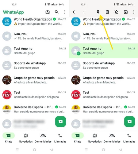 Cómo anclar chats en WhatsApp 1 Cómo fijar un chat en WhatsApp para tenerlo siempre a mano