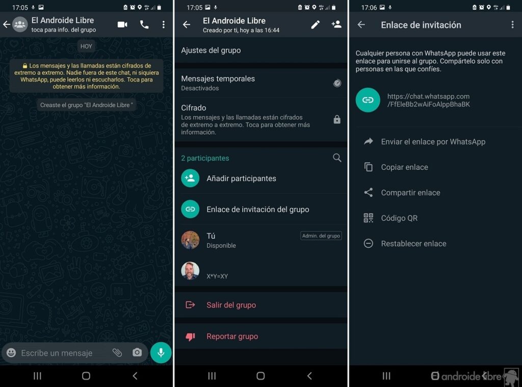 Cómo invitar personas a un grupo de WhatsApp con un enlace