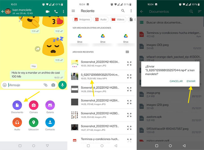 Cómo enviar archivos grandes en WhatsApp 1 Cómo enviar archivos de gran tamaño en WhatsApp
