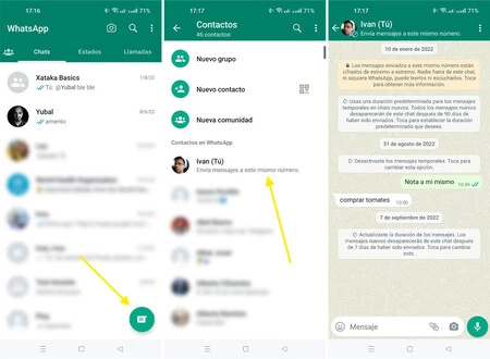 Cómo enviar mensajes a ti mismo en WhatsApp 1 Cómo enviarte mensajes a ti mismo en WhatsApp y para qué sirve