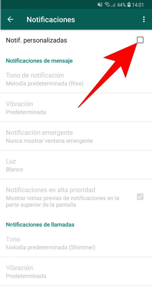 Cómo personalizar las notificaciones de WhatsApp para diferentes ...